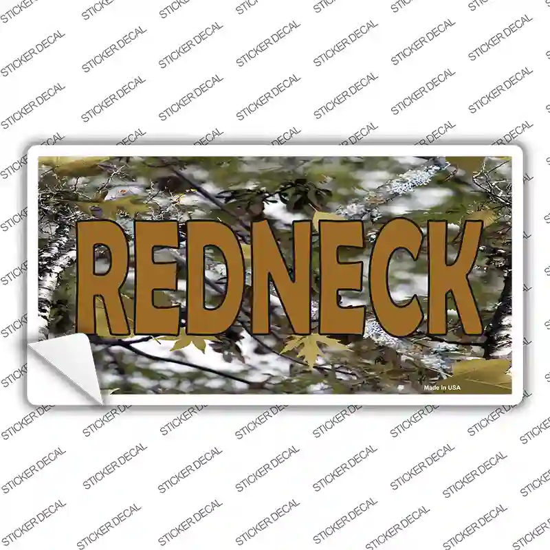 Redneck Camo Novelty Sticker Decal