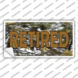 Retired Camouflage Novelty Sticker Decal
