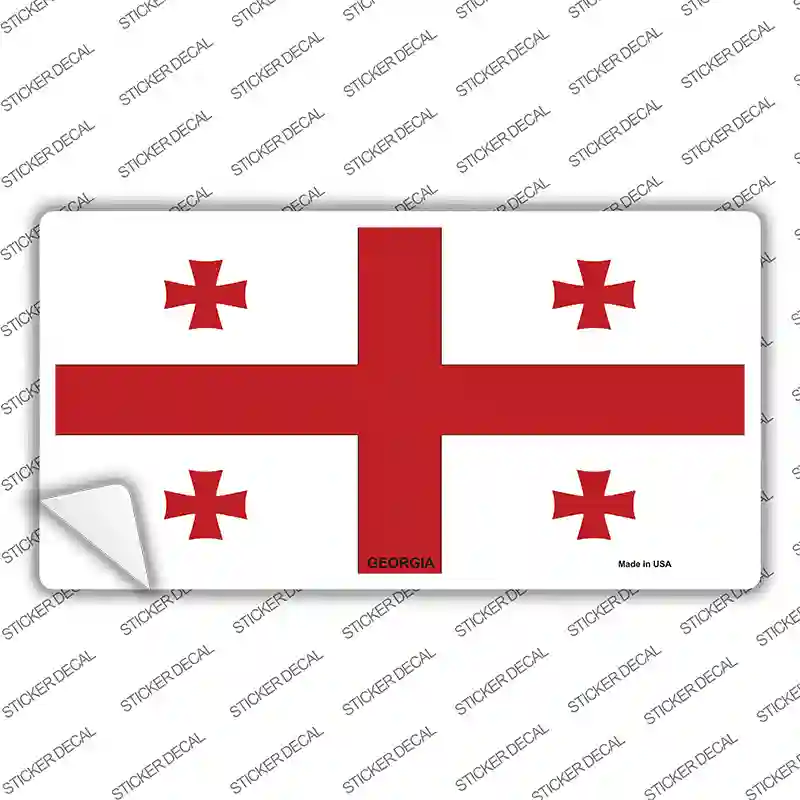Georgia Flag Novelty Sticker Decal