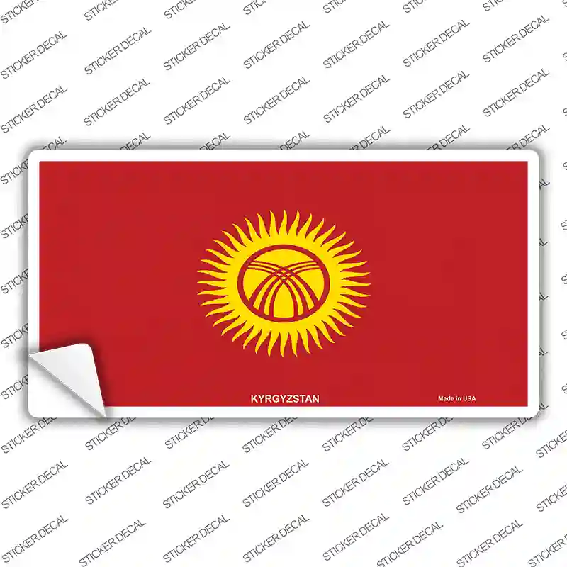 Kyrgyzsyan Flag Novelty Sticker Decal