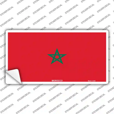 Morocco Flag Novelty Sticker Decal