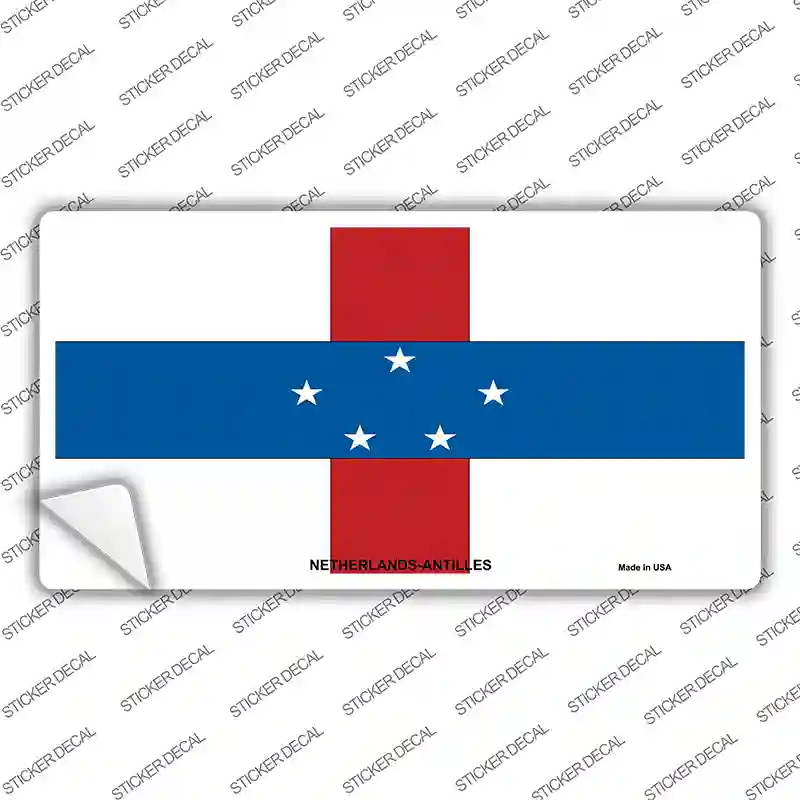 Netherlands Antilles Flag Novelty Sticker Decal