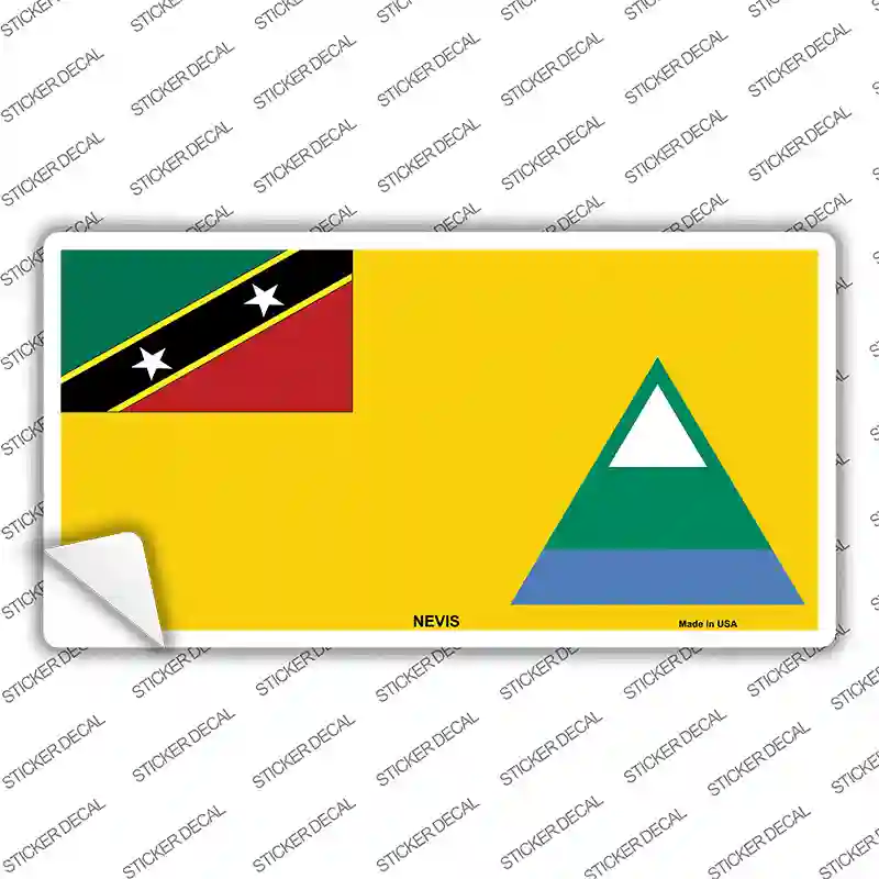 Nevis Flag Novelty Sticker Decal
