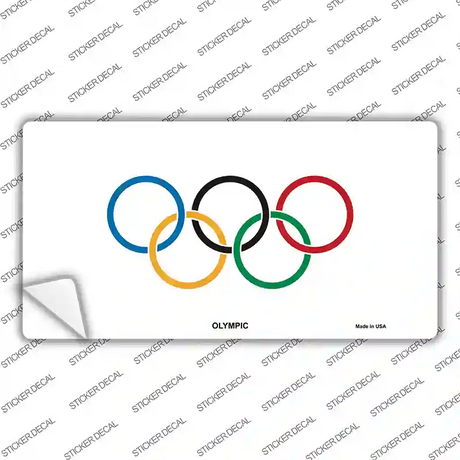 Olympic Flag Novelty Sticker Decal