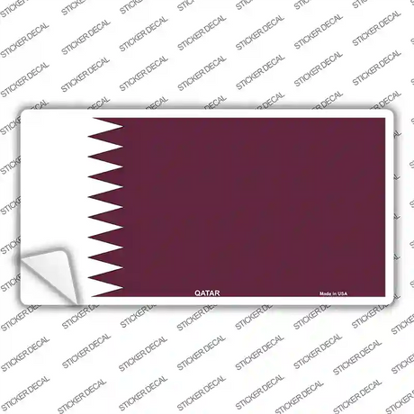Qatar Flag Novelty Sticker Decal