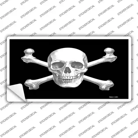 Skull And Cross Bones Novelty Sticker Decal