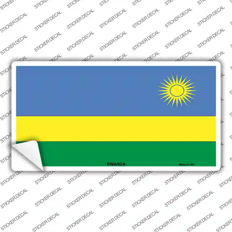 Rwanda Flag Novelty Sticker Decal