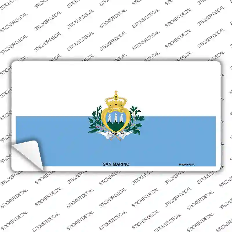 San Marino Flag Novelty Sticker Decal