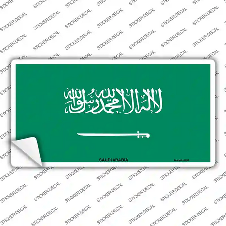 Saudi Arabia Flag Novelty Sticker Decal