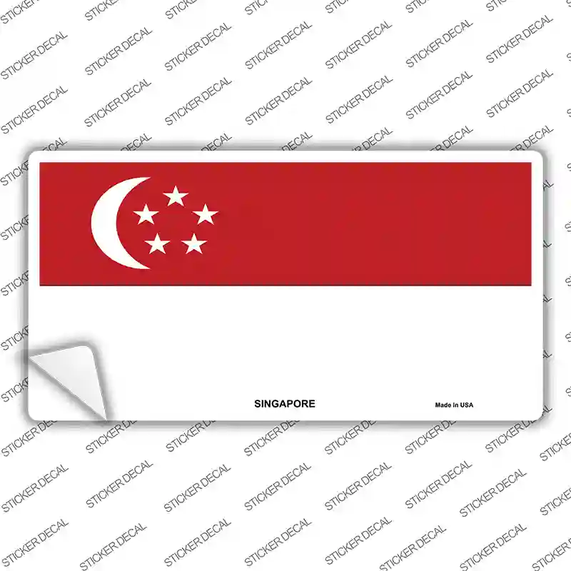Singapore Flag Novelty Sticker Decal