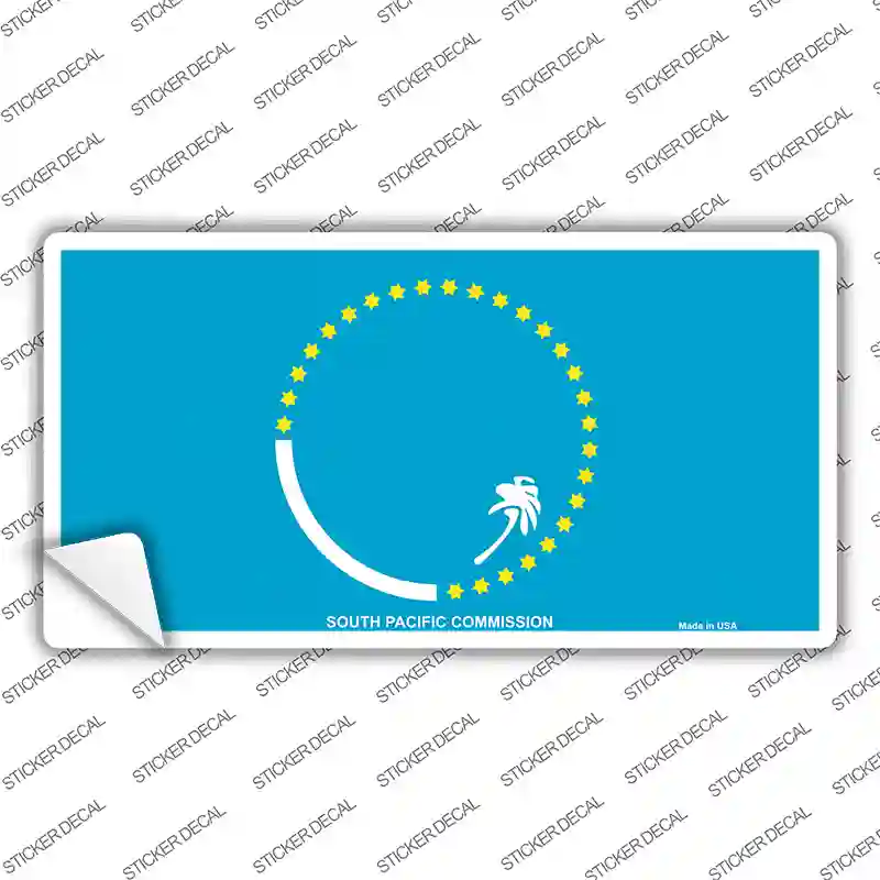 South Pacific Commission Flag Novelty Sticker Decal