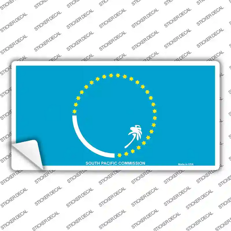 South Pacific Commission Flag Novelty Sticker Decal