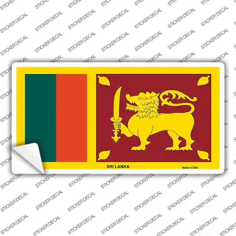 Sri Lanka Flag Novelty Sticker Decal