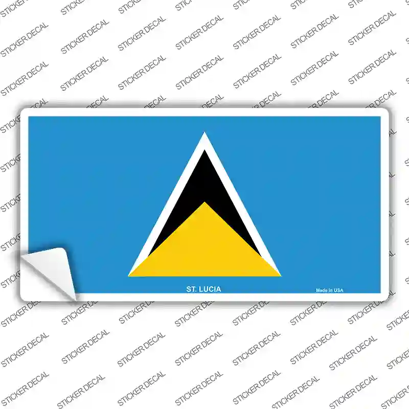 St Lucia Flag Novelty Sticker Decal