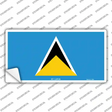 St Lucia Flag Novelty Sticker Decal
