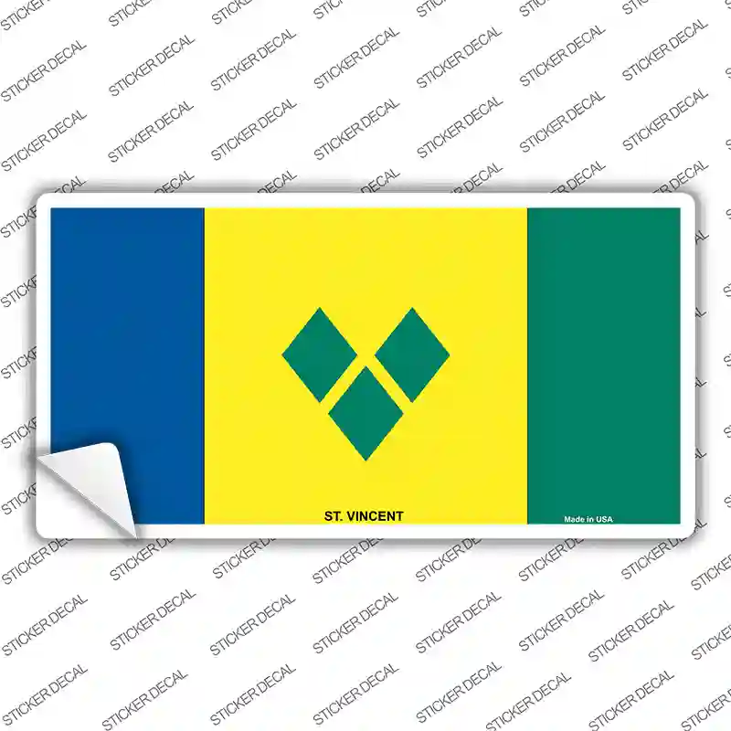 St Vincent Flag Novelty Sticker Decal