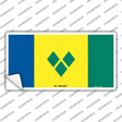 St Vincent Flag Novelty Sticker Decal