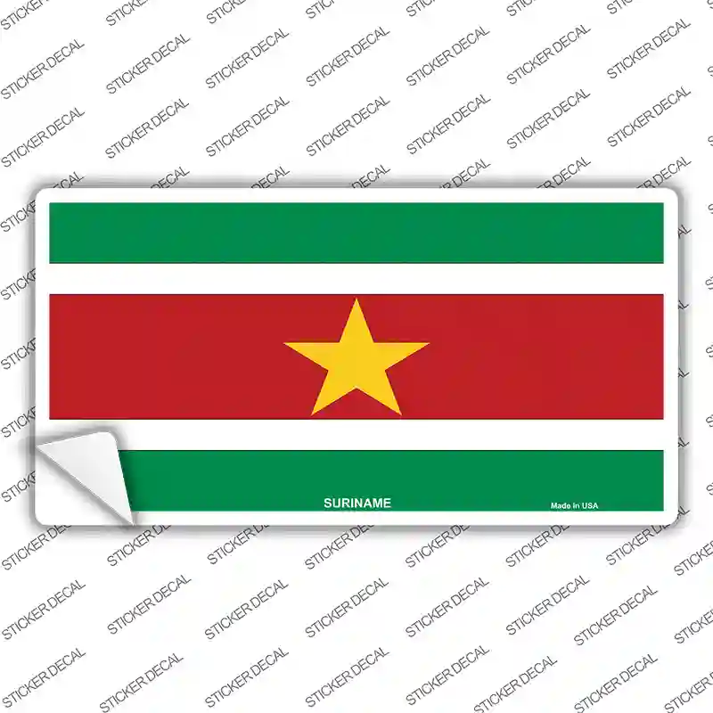 Suriname Flag Novelty Sticker Decal