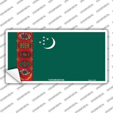 Turkmenistan Flag Novelty Sticker Decal