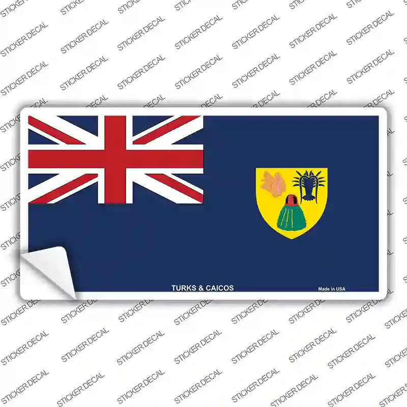 Turks And Caicos Flag Novelty Sticker Decal