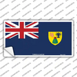 Turks And Caicos Flag Novelty Sticker Decal