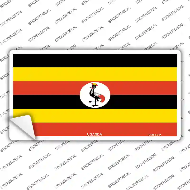 Uganda Flag Novelty Sticker Decal