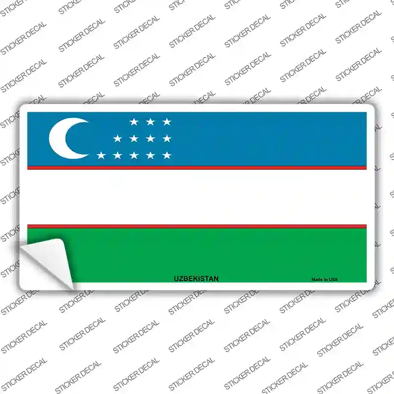 Uzbe Kistan Flag Novelty Sticker Decal