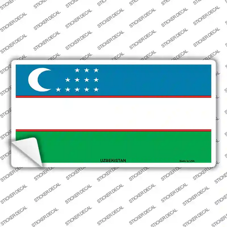 Uzbe Kistan Flag Novelty Sticker Decal