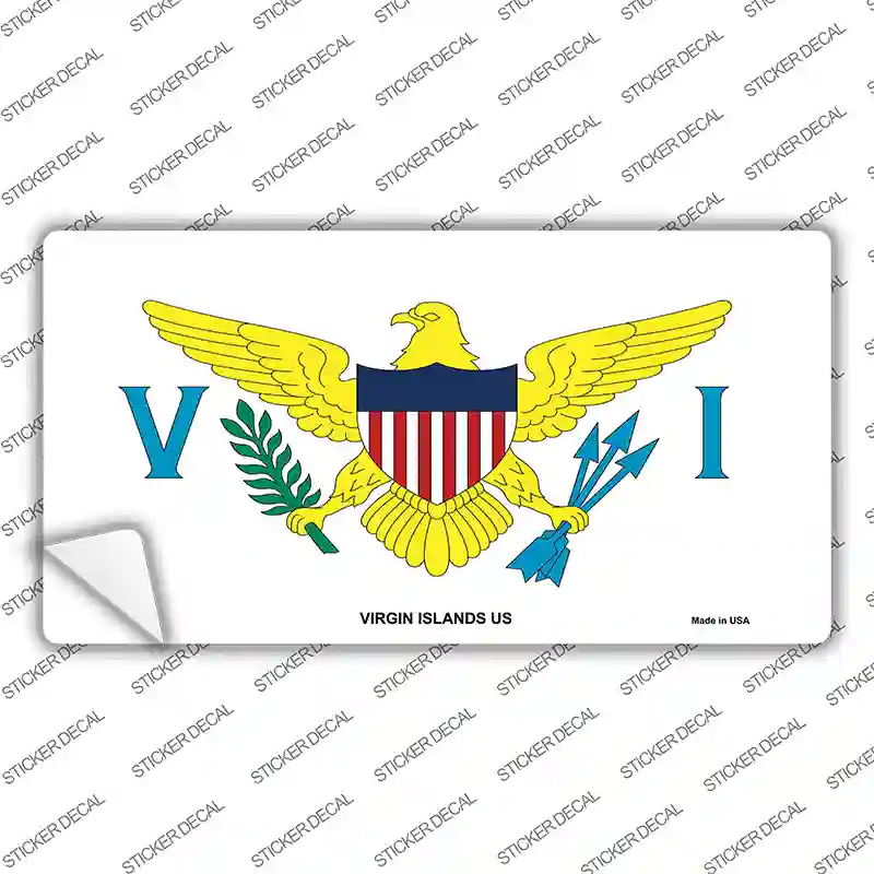 Virgin Islands US Flag Novelty Sticker Decal