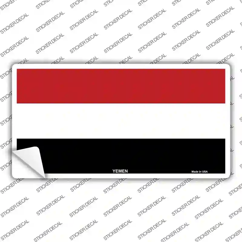 Yemen Flag Novelty Sticker Decal