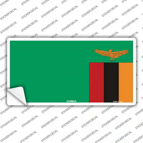 Zambia Flag Novelty Sticker Decal