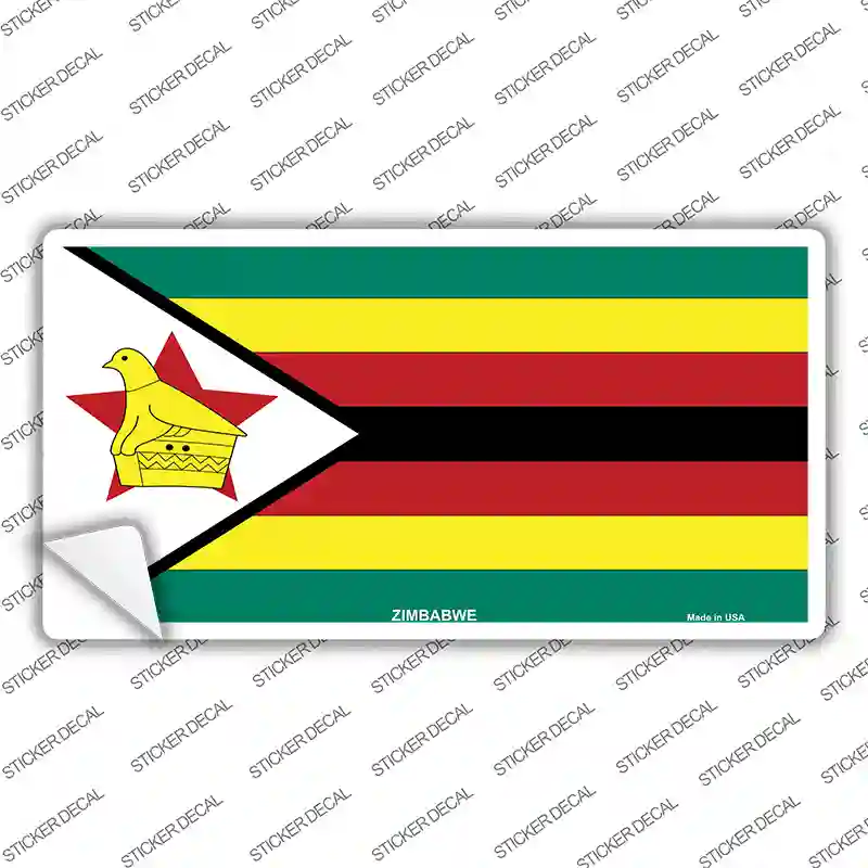 Zimbabwe Flag Novelty Sticker Decal