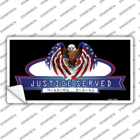 America Justice Served Novelty Sticker Decal
