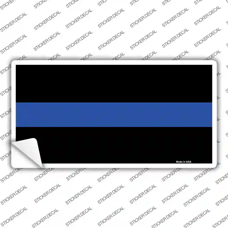 Thin Blue Line Police Novelty Sticker Decal