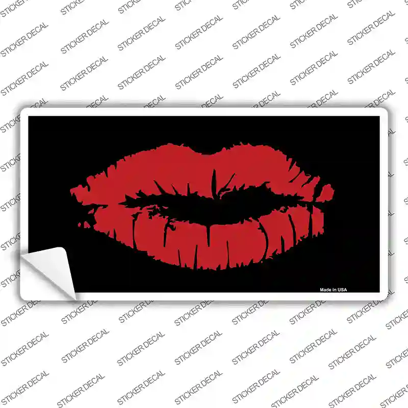Full Red Lips Novelty Sticker Decal