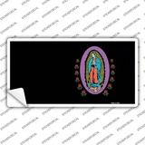 Virgin Mary Black Novelty Sticker Decal