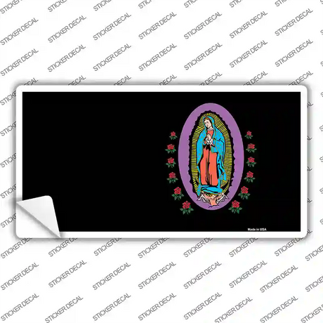 Virgin Mary Black Novelty Sticker Decal