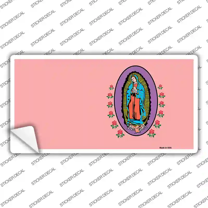 Virgin Mary Pink Novelty Sticker Decal