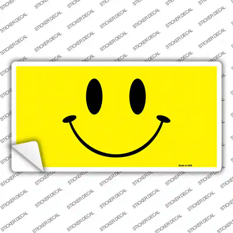 Happy Face Novelty Sticker Decal