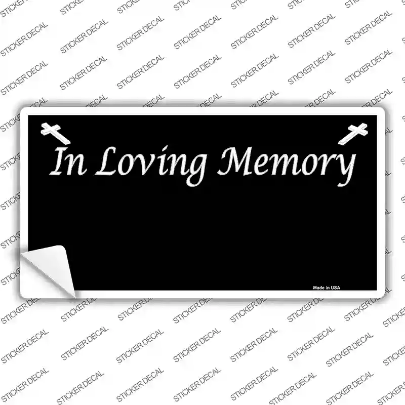 In Loving Memory Black Novelty Sticker Decal
