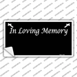 In Loving Memory Black Novelty Sticker Decal
