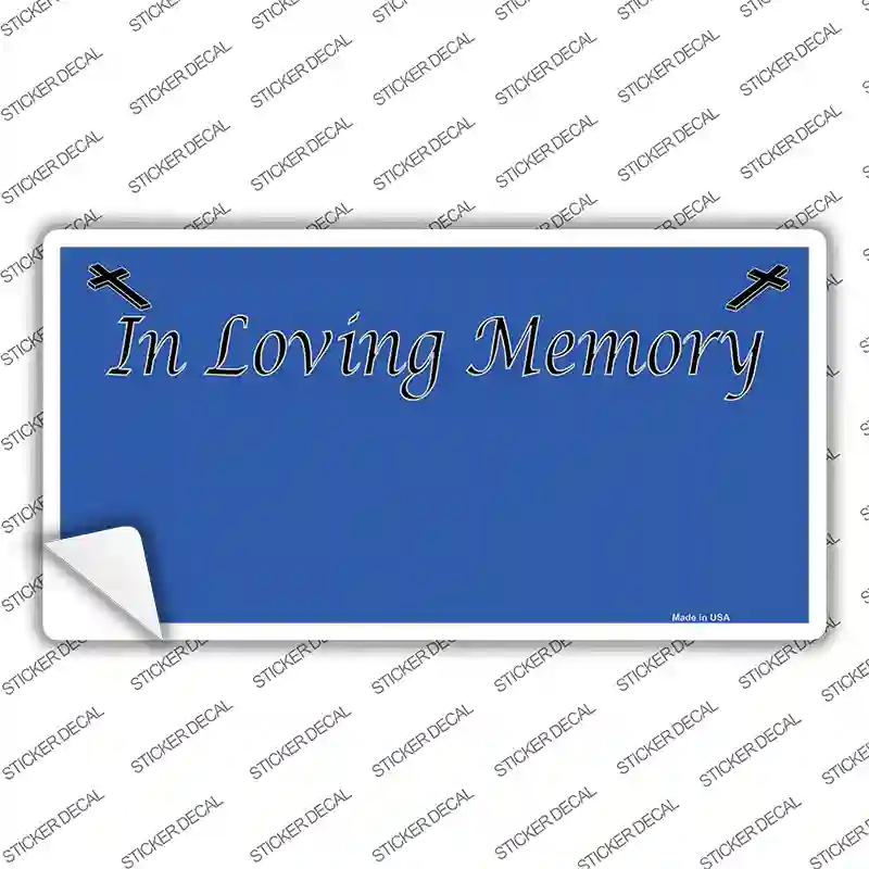 In Loving Memory Blue Novelty Sticker Decal