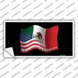 Mexican American Flag Novelty Sticker Decal