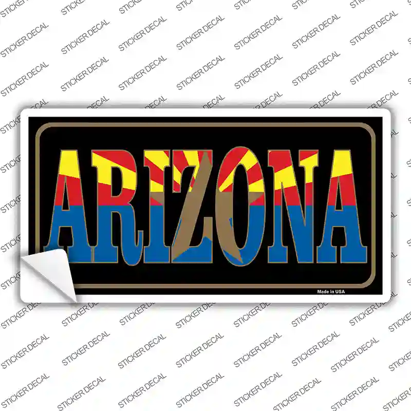 Arizona Inlayed State Flag Novelty Sticker Decal