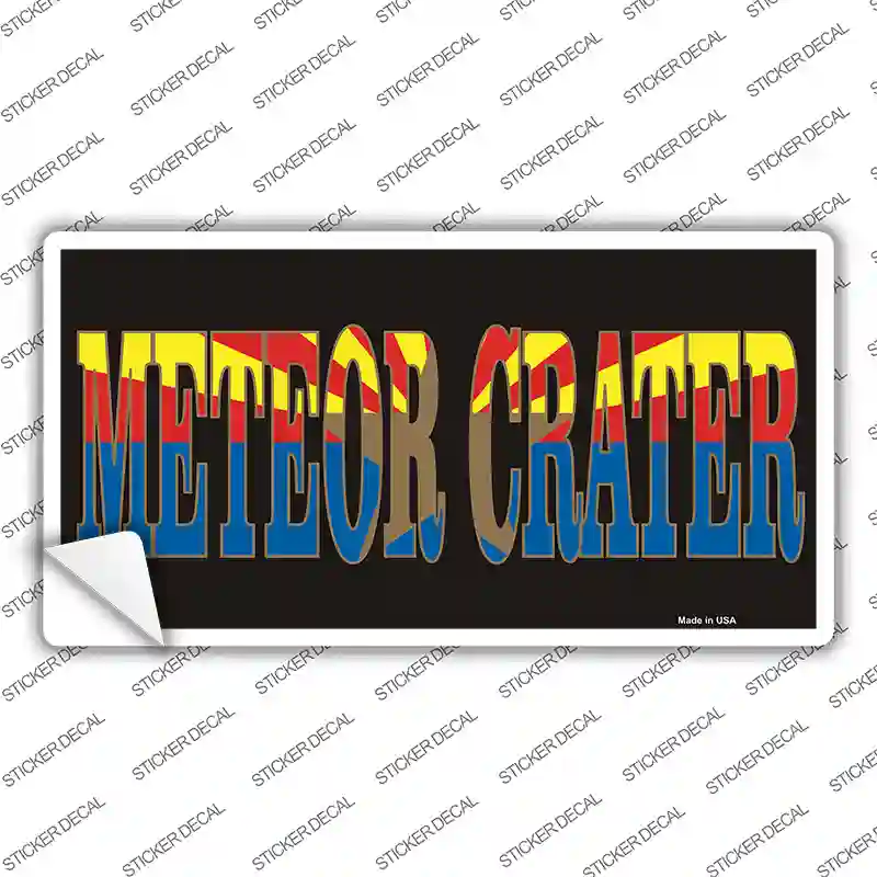 Meteor Crater Arizona Flag Novelty Sticker Decal