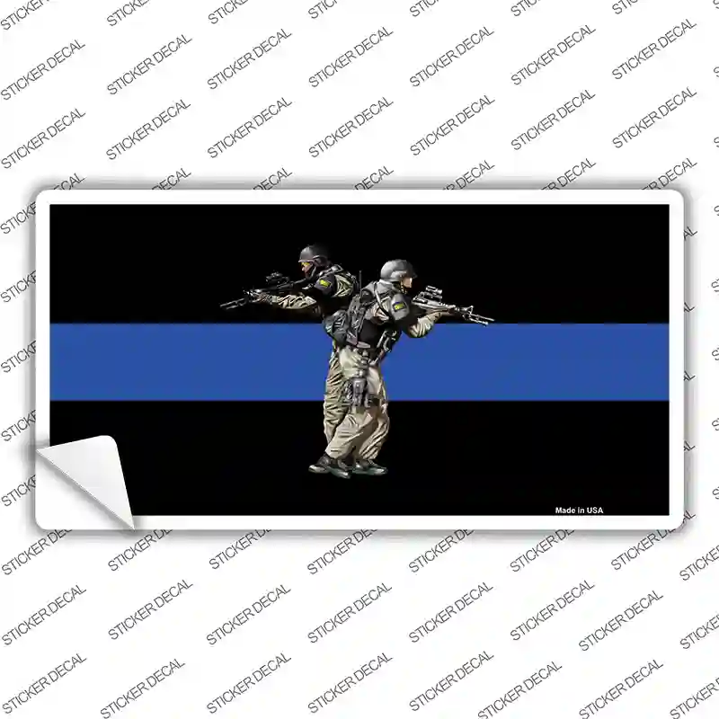 Thin Blue Line Police SWAT Novelty Sticker Decal