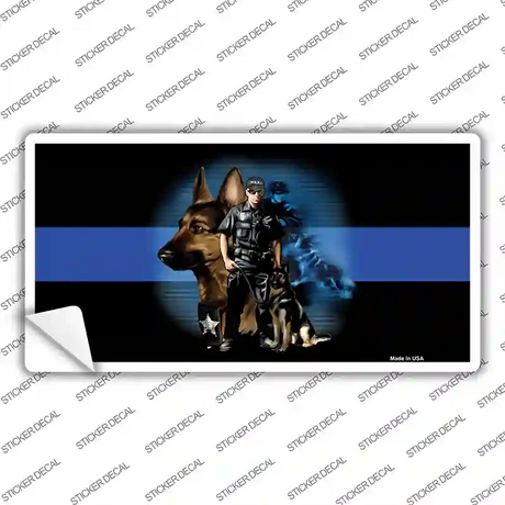 Thin Blue Line Police K-9 Novelty Sticker Decal