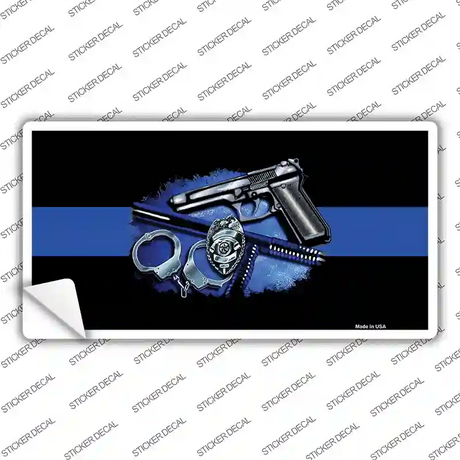 Thin Blue Line Badge Novelty Sticker Decal