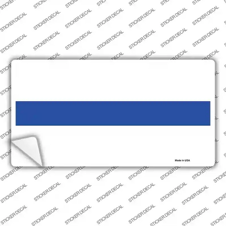 Thin Blue Line White Novelty Sticker Decal