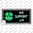 We Support 4-H Novelty Sticker Decal